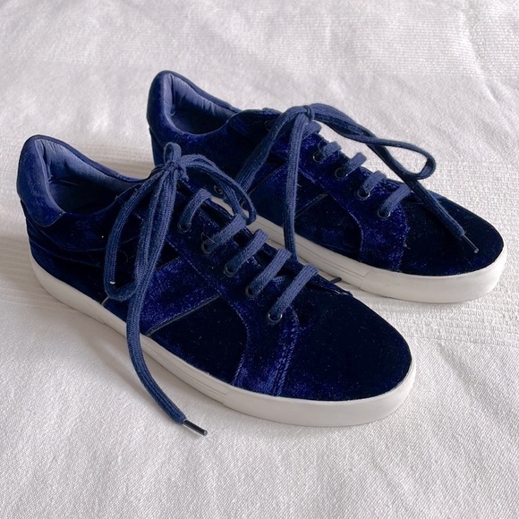 JOIE Dakota Blue Velvet Sneakers EU 39.5/US 9.5 - Picture 1 of 9